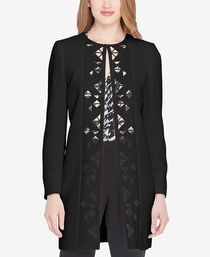 Tahari ASL Petite Laser Cut Topper Jacket Macy s