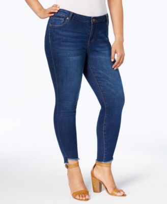 Connie Frayed-Hem Skinny Ankle Jeans 