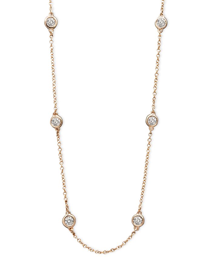 Trio by EFFY Diamond Seven Station Necklace 16 18 1 2 ct. t.w. in 14k White Yellow or Rose Gold