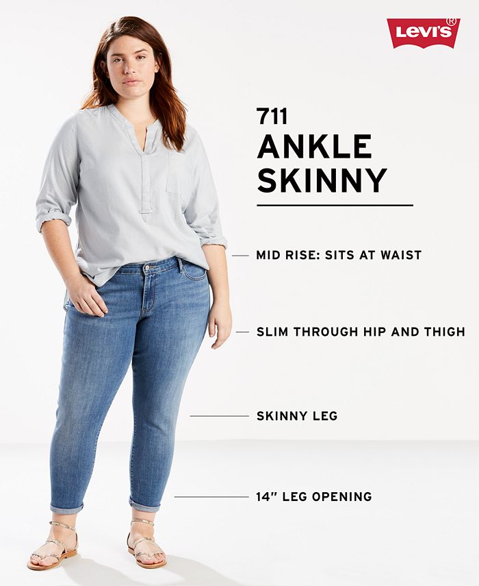 Levi's Plus Size 711 Ankle Skinny Jeans - Macy's
