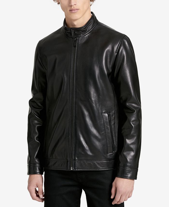 Calvin Klein Men's Classic Leather Jacket - Macy's