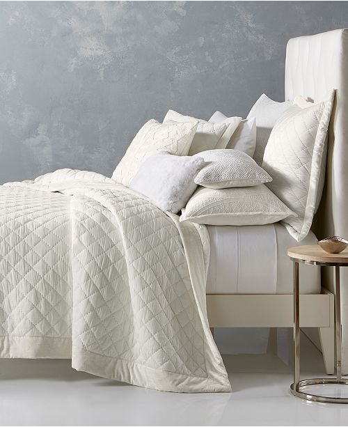 Hotel Collection Trousseau Cotton Quilted Full Queen Coverlet