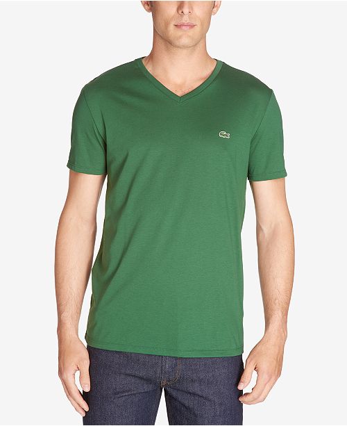 Lacoste Men&#39;s V-Neck Pima Cotton T-Shirt - T-Shirts - Men - Macy&#39;s