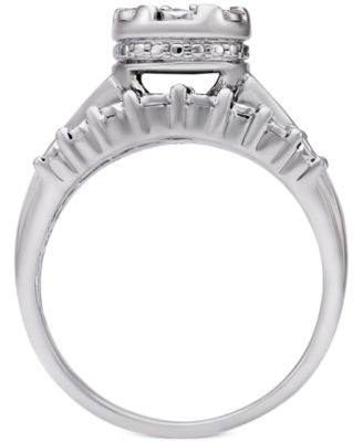 Diamond Dome Cluster Promise Ring (1/2 ct. t.w.) in Sterling Silver