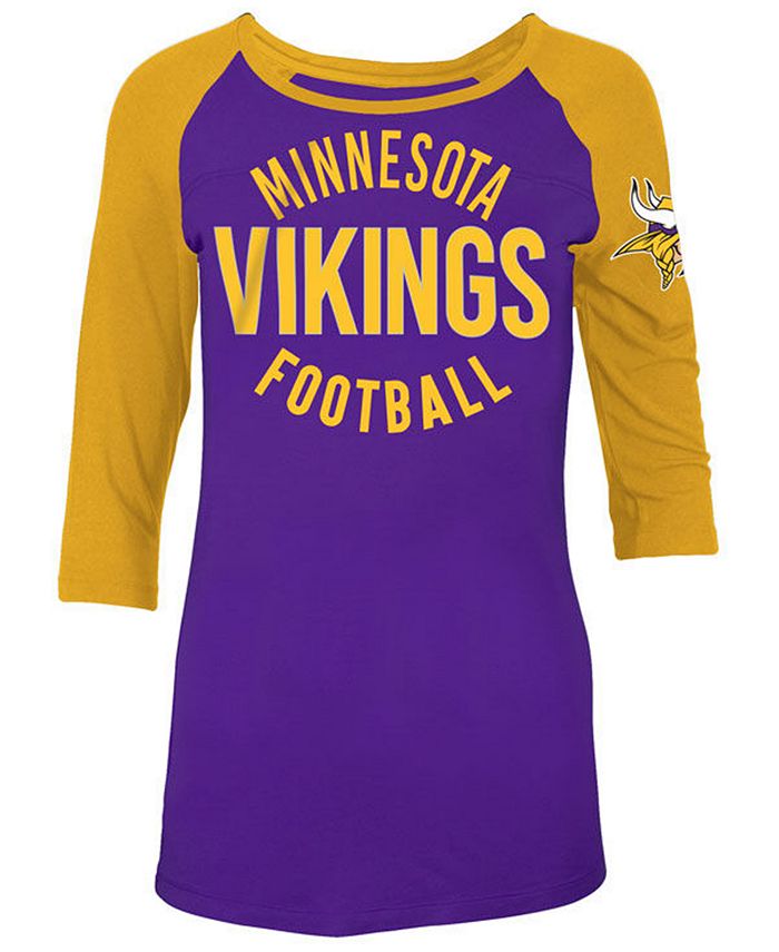 5th & Ocean Women's Minnesota Vikings Rayon Raglan T-Shirt - Macy's