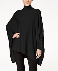 Petite Turtleneck Poncho Sweater, Created for Macy's