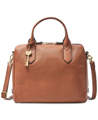 fossil leather satchel