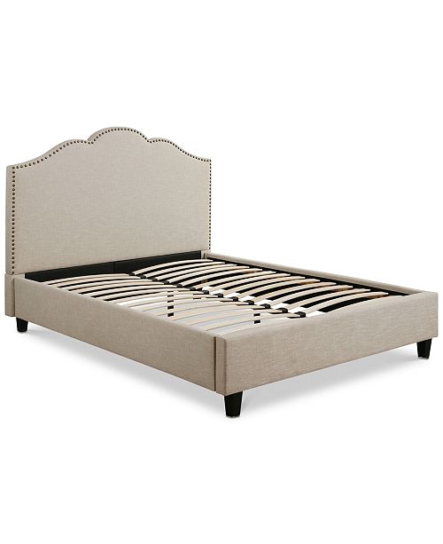 Furniture Celeste Upholstered Platform Bed Queen Quick Ship Reviews Furniture Macy S