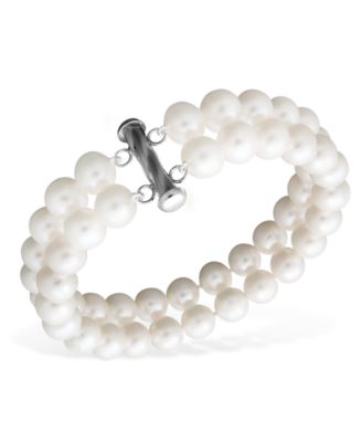 sterling silver freshwater pearl bracelet