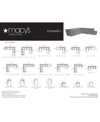 Furniture Roxanne II Performance Fabric Modular Chaise, Created for Macy's