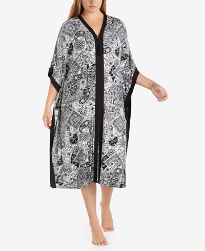 plus tracy ellen caftan printed sleeve wide macy macys