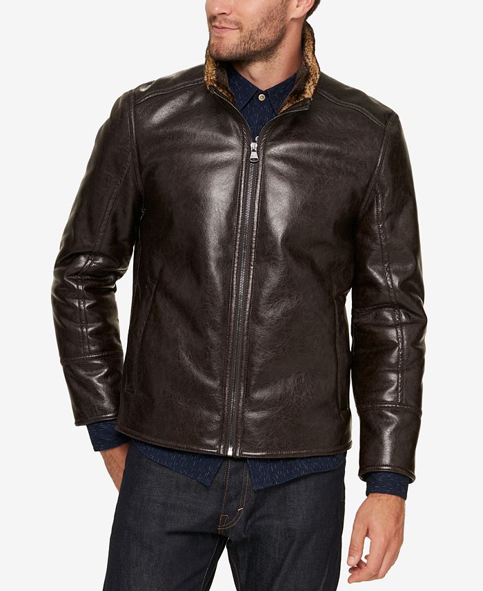 Marc New York Men's Vintage Faux Leather Jacket - Macy's