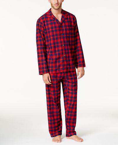 Club Room Men's Cotton Flannel Pajama Set, Created for ...