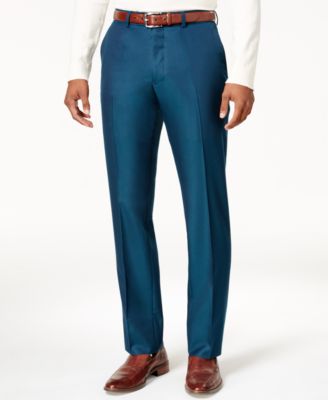 Perry Ellis Men's Slim-Fit Teal Suit