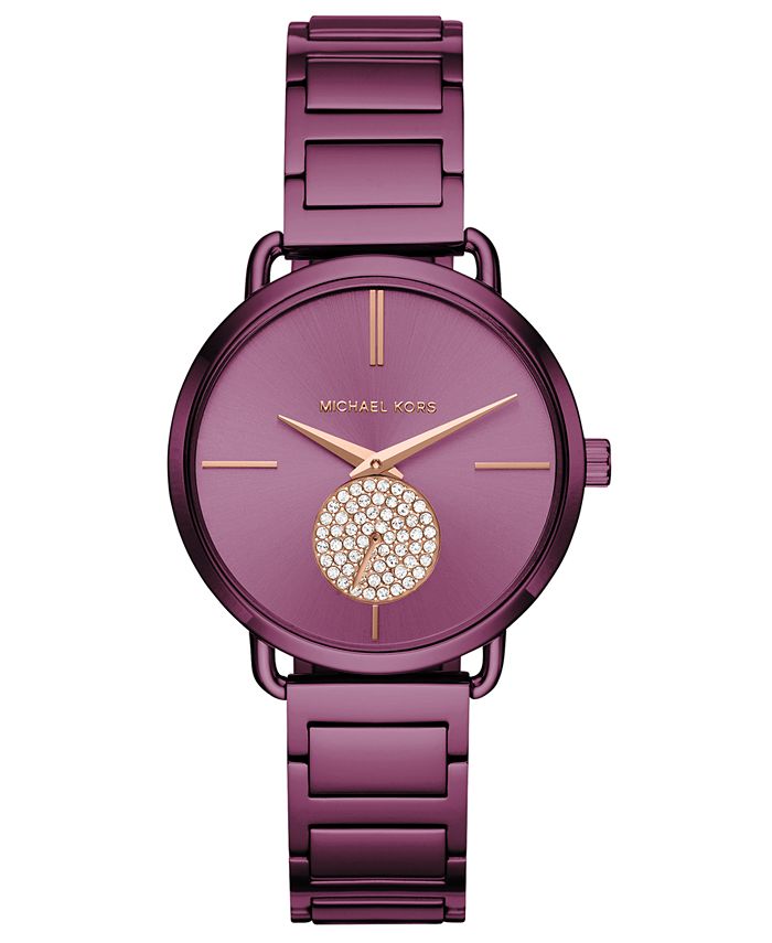 Mk shop plum watch
