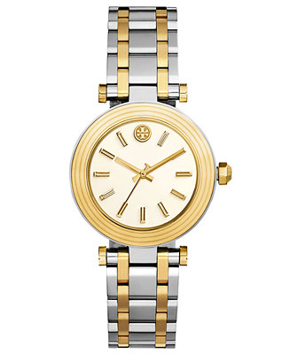 Tory Burch Women's Classic T Two-Tone Stainless Steel Bracelet Watch 36mm &  Reviews - All Watches - Jewelry & Watches - Macy's