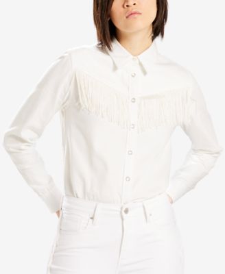 levis white blouse