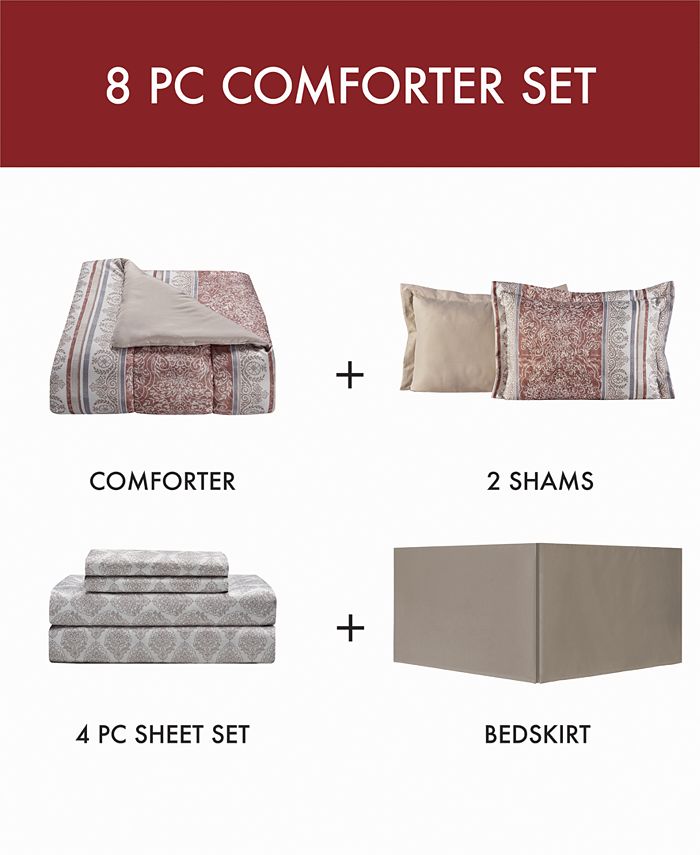 Fairfield Square Collection Blakely 8Pc. Queen Reversible Bedding