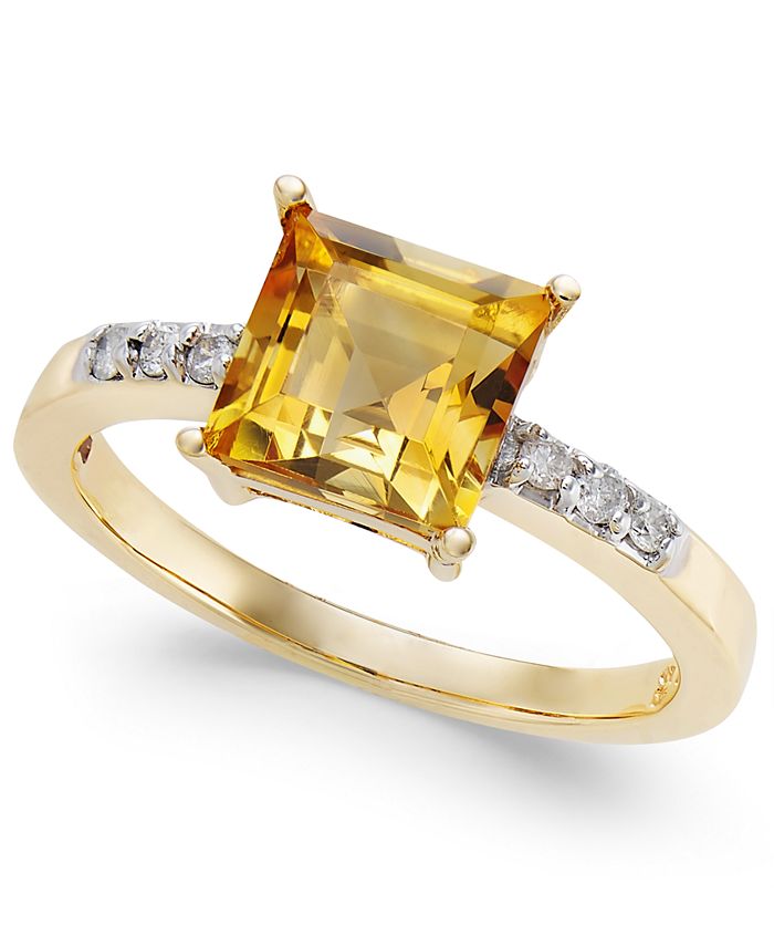 Macy's outlet citrine ring