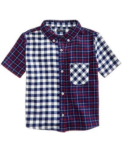 Tommy Hilfiger Mixed Plaid Shirt, Big Girls (7-16)