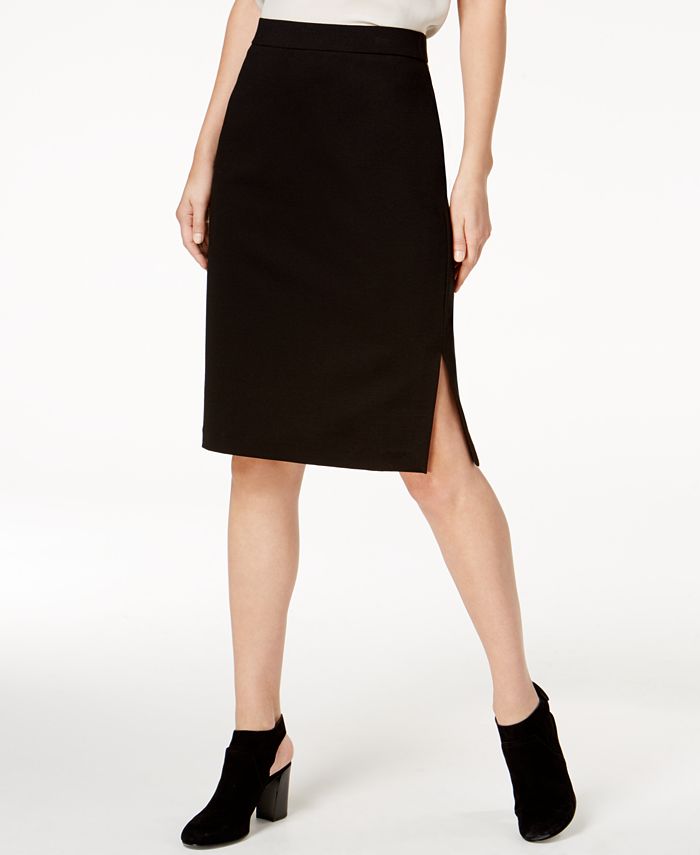 Eileen Fisher Side-Slit Pencil Skirt, Regular & Petite - Macy's