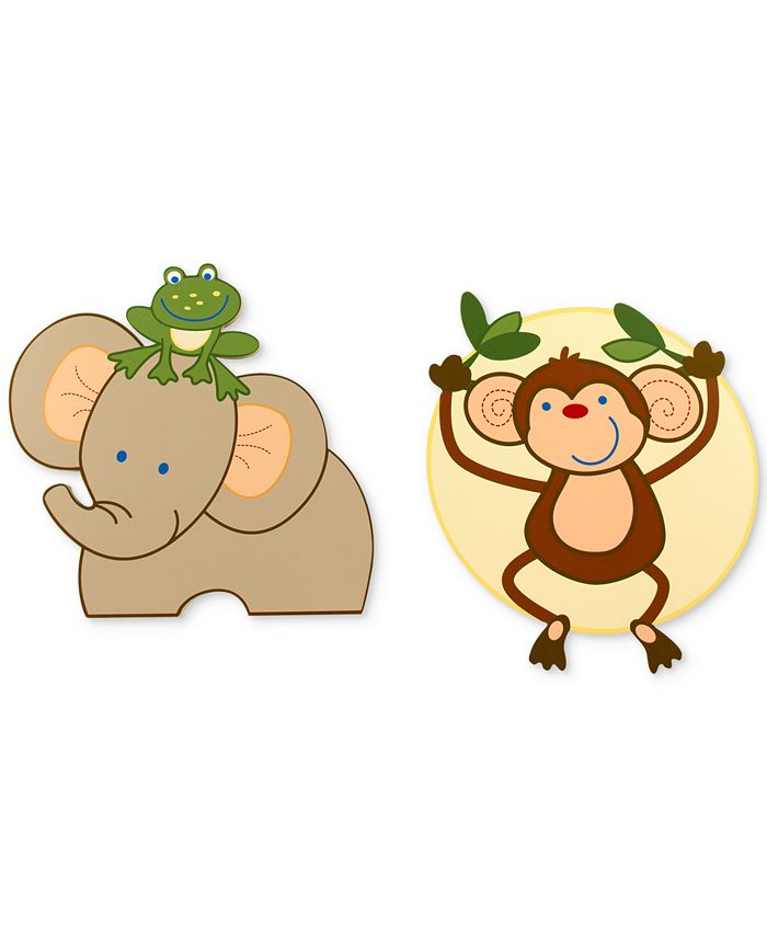 NoJo Jungle Babies 2 Pc. Wood Wall Art Set Macy s