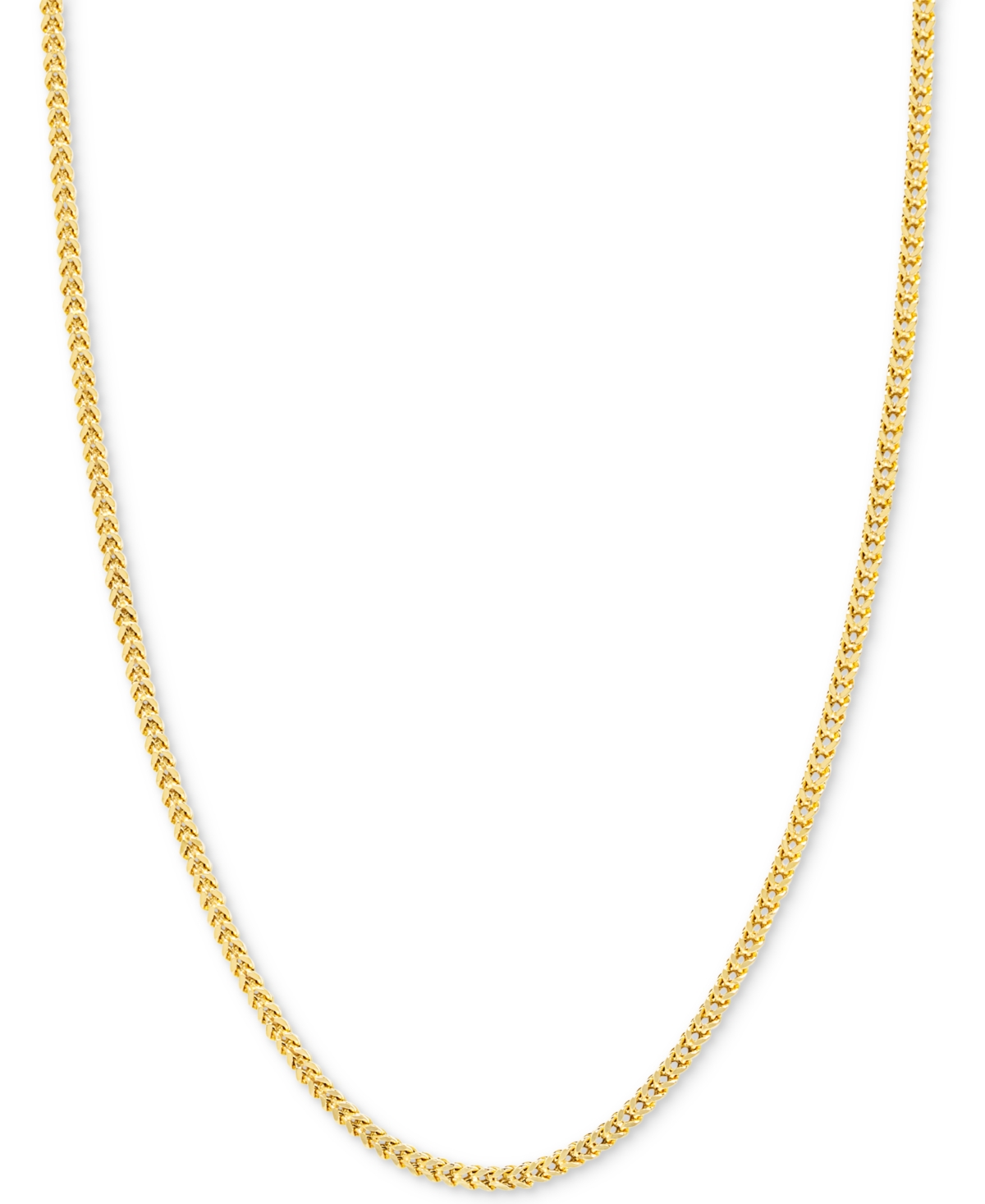 24" Franco Chain Necklace (1-7/8mm) in 14k Gold - Yellow Gold