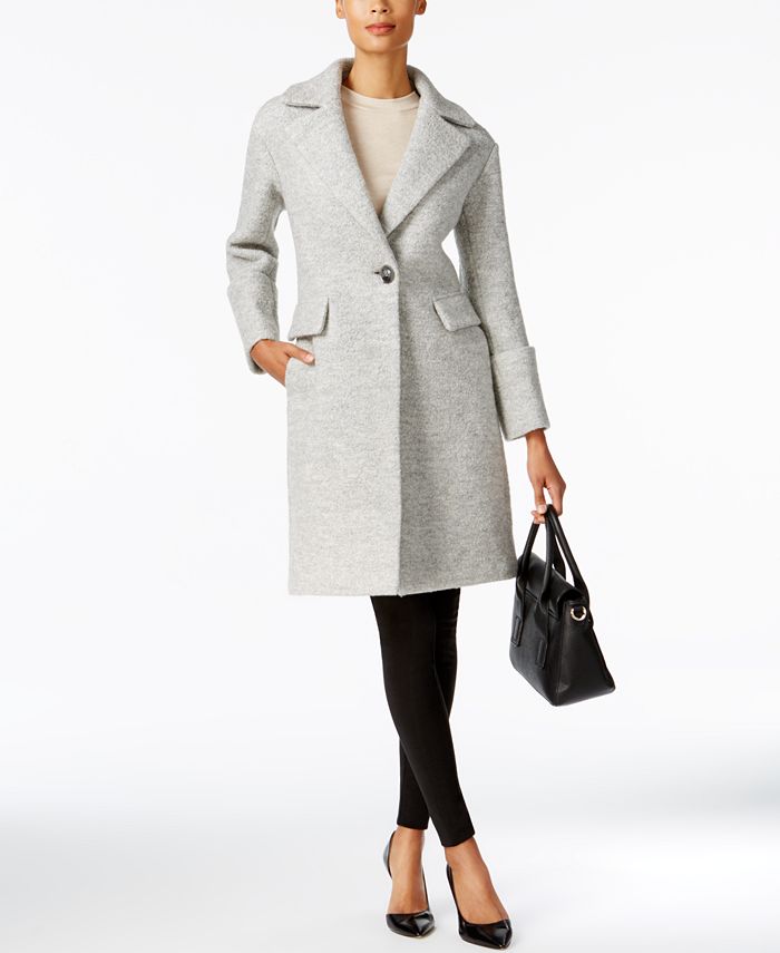 Anne Klein Single-Button Walker Coat & Reviews - Coats & Jackets ...
