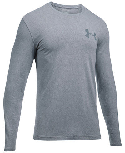 Under Armour Men's Charged Cotton® Long-Sleeve T-Shirt - T-Shirts - Men ...