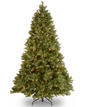 National Tree Company 75' Feel Real Downswept Douglas Fir Hinged Tree With 750 Dual Color Led Lights & PowerConnect