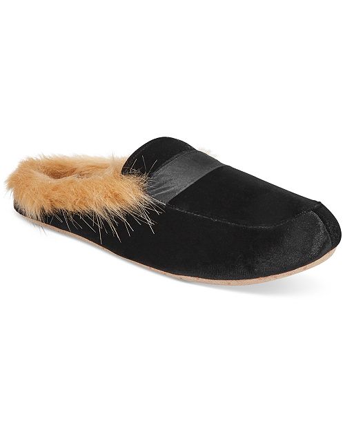faux fur slippers slides