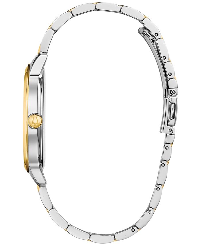 Bulova Men's Dress Diamond-Accent Two-Tone Stainless Steel Bracelet ...