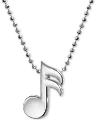 Alex Woo - Music Note Necklace in Sterling Silver