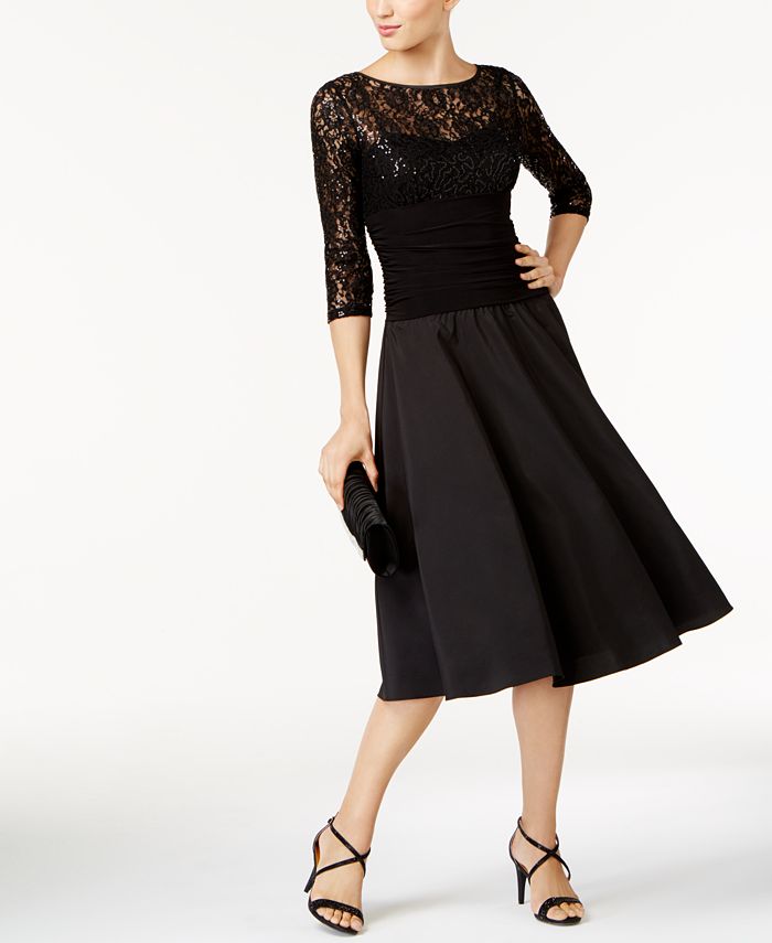 Jessica Howard Petite Sequined Fit & Flare Dress - Macy's
