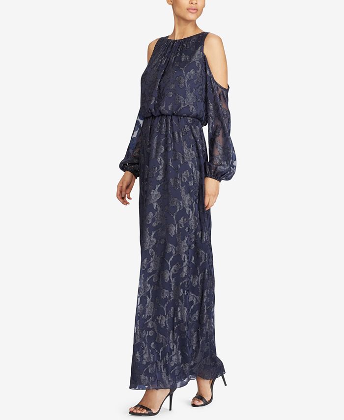 Lauren Ralph Lauren Cold-Shoulder Gown & Reviews - Dresses - Women - Macy's