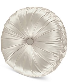 Satinique Tufted Decorative Pillow, 15" Round