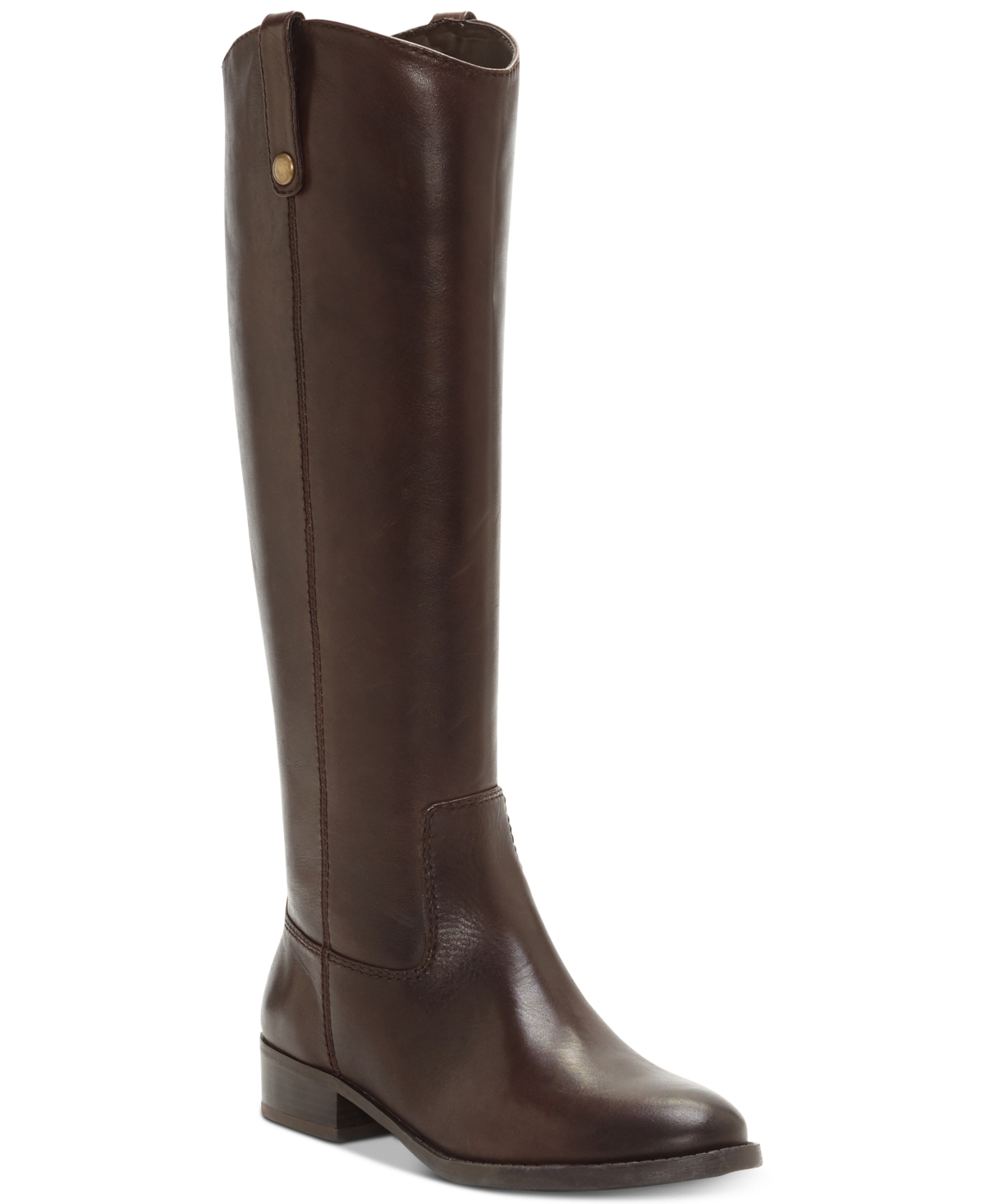 Inc International Concepts Fawne Riding Leather Boots Created For Macys Regular Wide Calf In Brown