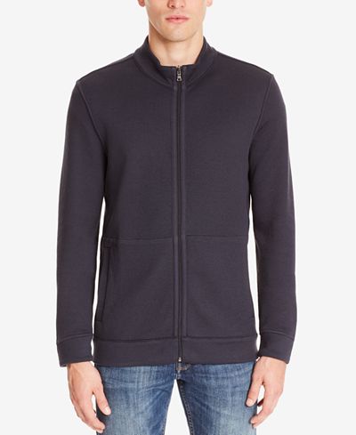 BOSS Men's Reversible Full-Zip Cotton Sweater - Sweaters - Men - Macy's