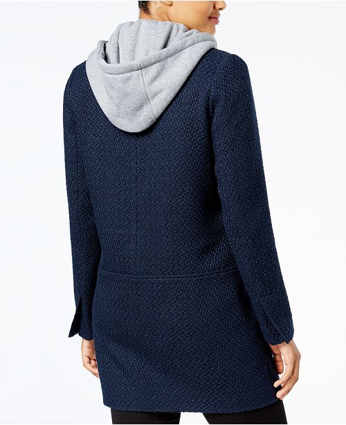 hooded boyfriend coat