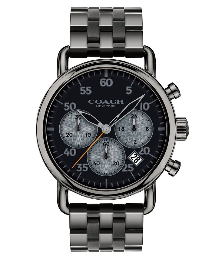 COACH Men's Chronograph Delancey Gray Stainless Steel Bracelet Watch