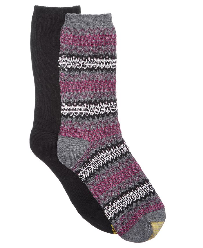 Gold Toe Women's 2-Pk. Fair Isle Ribbed Boot Socks - Macy's