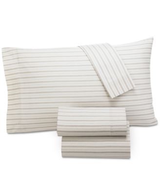 Lucky Brand - Leila Cotton Sateen 230-Thread Count 4-Pc. Stripe Queen Sheet Set
