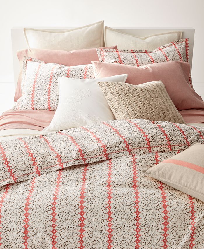 Lauren Ralph Lauren Yasmine Cotton Percale 200Thread Count 3Pc. Full/Queen Duvet Cover Set