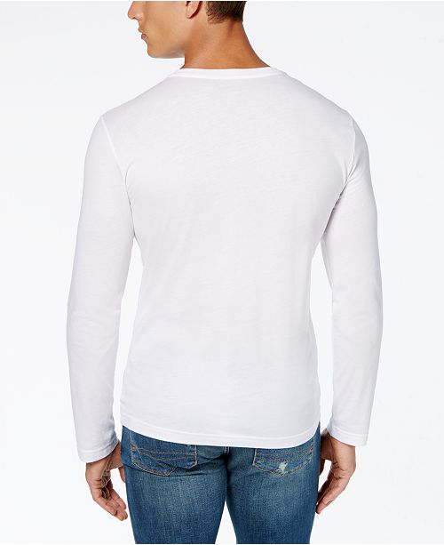 Lacoste Men's V-Neck Long Sleeve Jersey T-Shirt & Reviews - T-Shirts ...