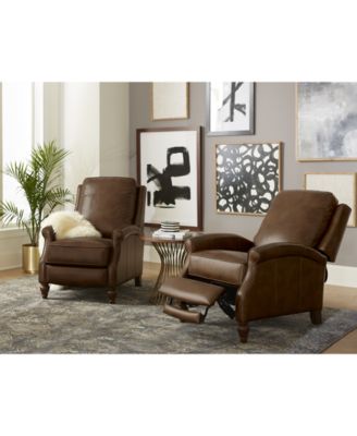 Furniture Leeah Leather Pushback Recliner