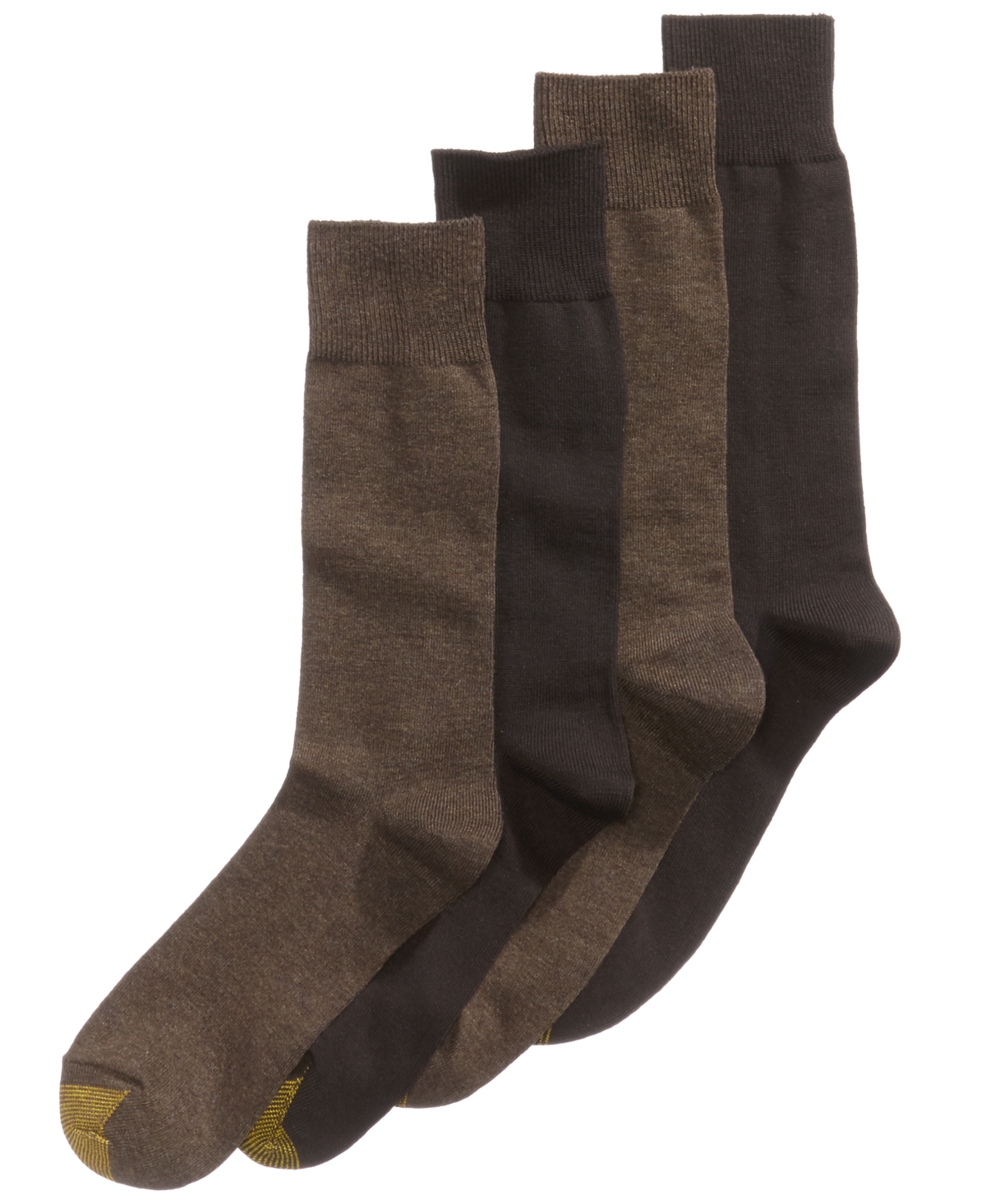 Gold Toe Men's 4-Pack Dress Flat Knit Crew Socks, Created for Macy's