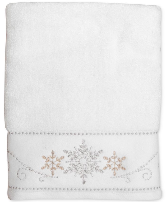 Snowflake bathroom hand 2025 towels