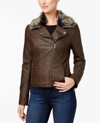 macys green leather jacket