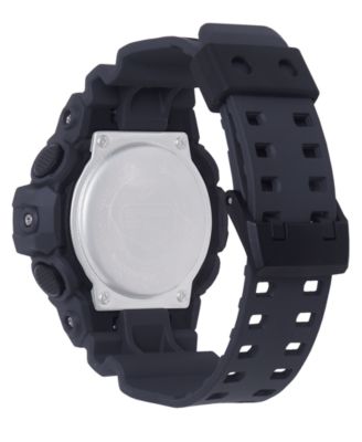 Men's Analog-Digital Dark Grey Resin Strap Watch 53mm