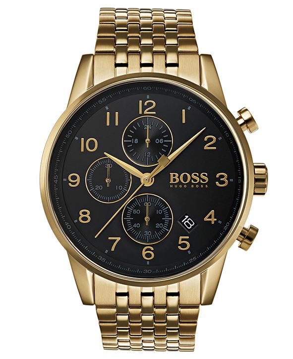 Hugo gold bracelet watch clearance